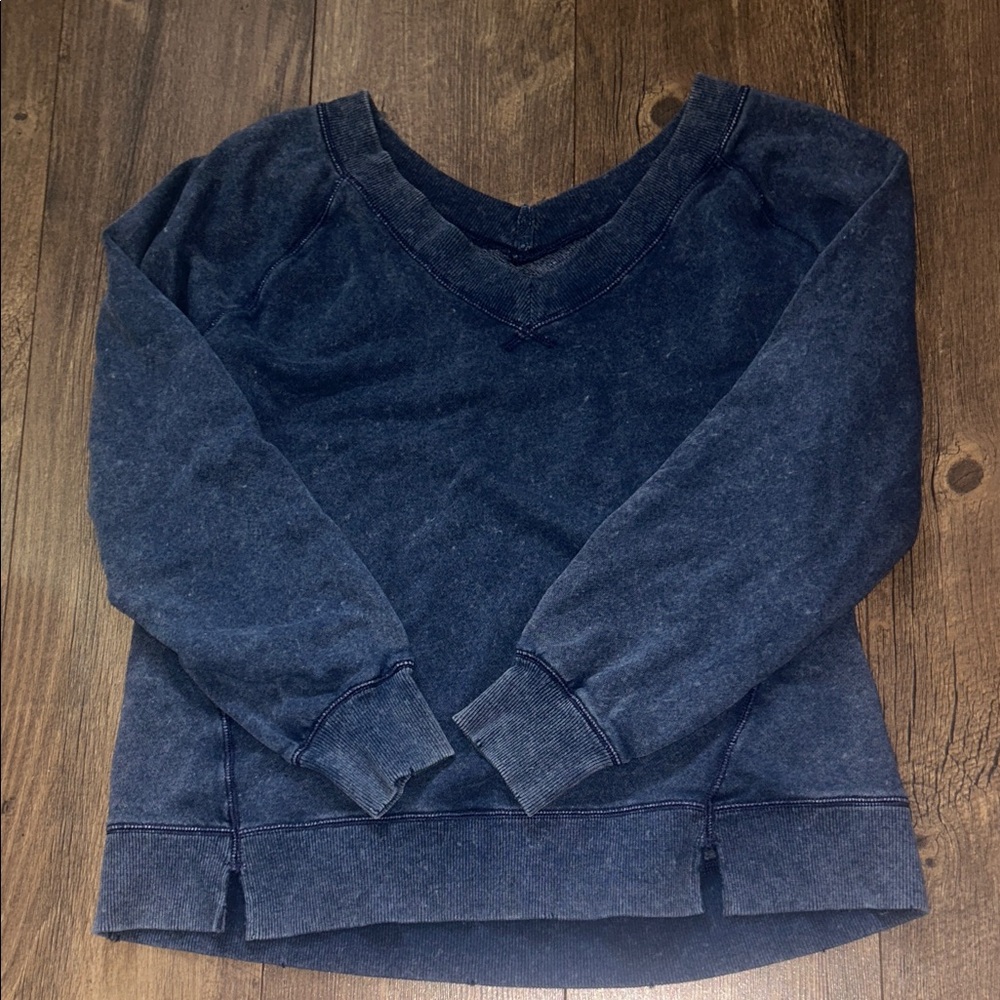 aerie Navy Blue Pullover Sweatshirt